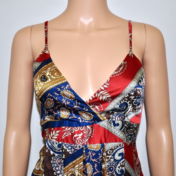 STUNNING Custom Made Silky Maxi Dress! - Picture 3 of 11